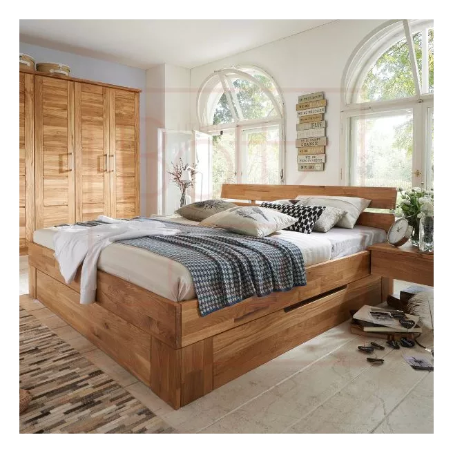 Cadre de lit Zen chêne avec tiroir Cadre de lit Zen chêne avec tiroir