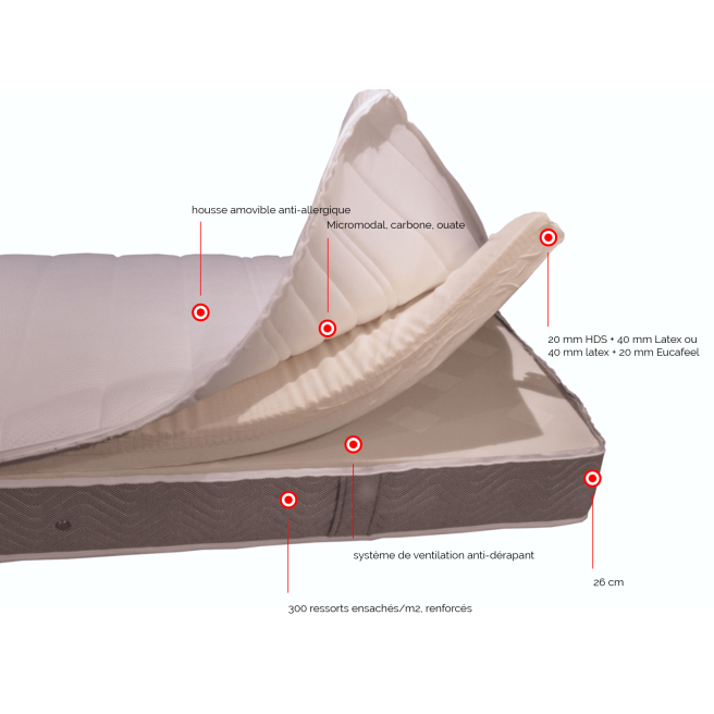 Matelas Exclusive Pocket Personnal Latex Matelas Exclusive Pocket Personnal Latex