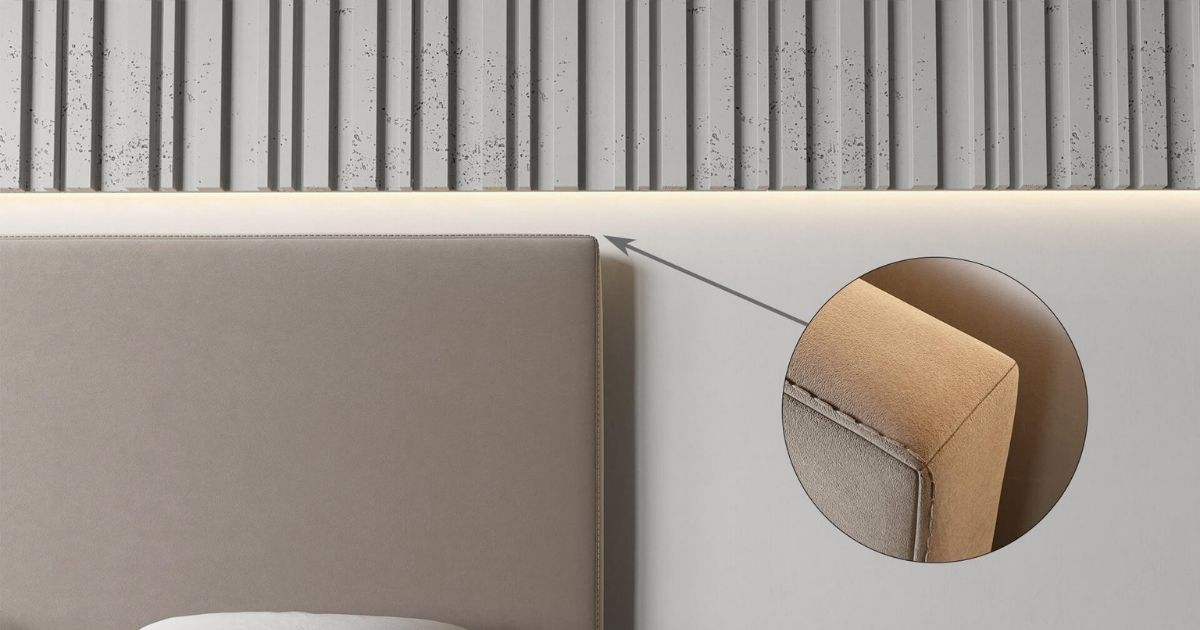 Finition couture pour tête de lit recto